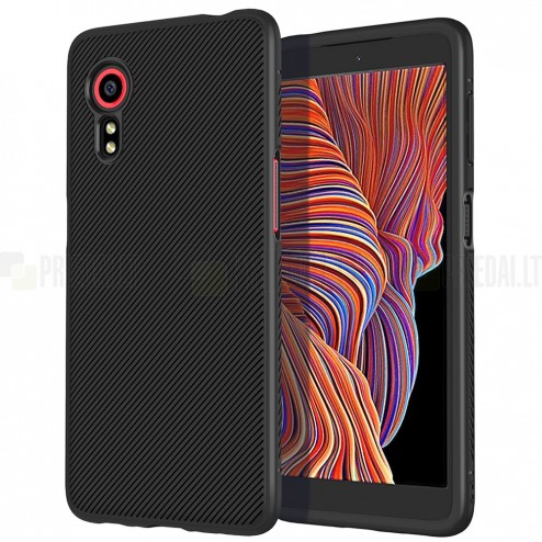 Samsung Galaxy Xcover 5 (G525) cieta silikona (TPU) melns apvalks