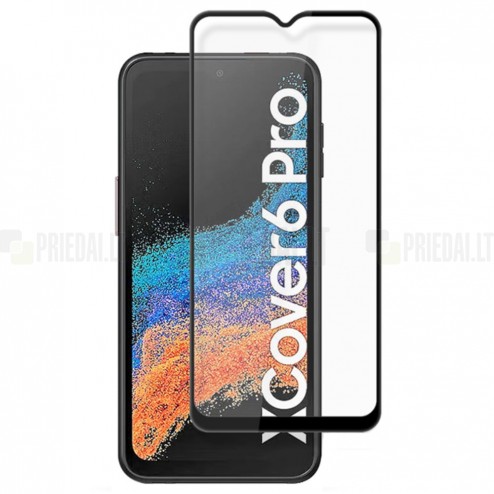 Samsung Galaxy Xcover 6 Pro (G736) Mocolo 2.5D Tempered Glass melns ekrāna aizsargstikls