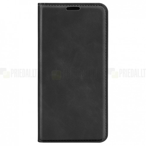 Samsung Galaxy XCover Pro (G715) melns ādas atvērams maciņš ar magnetu