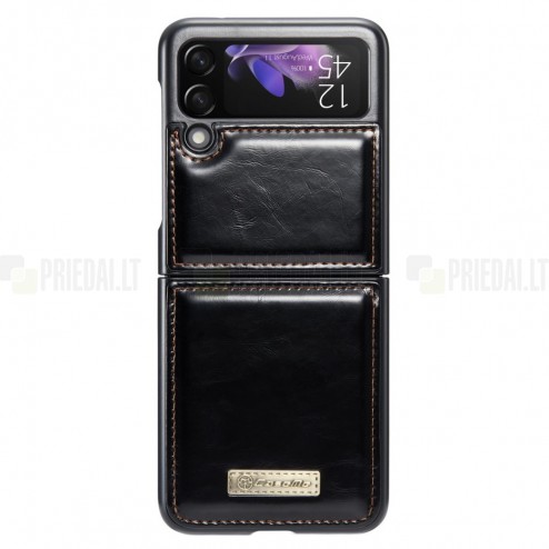 Samsung Galaxy Z Flip3 (F711) „CaseMe“ solīds melns plastika apvalks