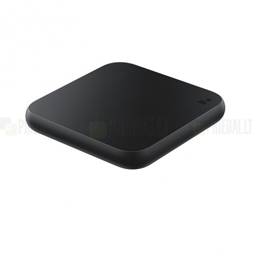 Origināls „Samsung“ Wireless Pad melns bezvadu lādētājs (EP-P1300, Qi standarts)