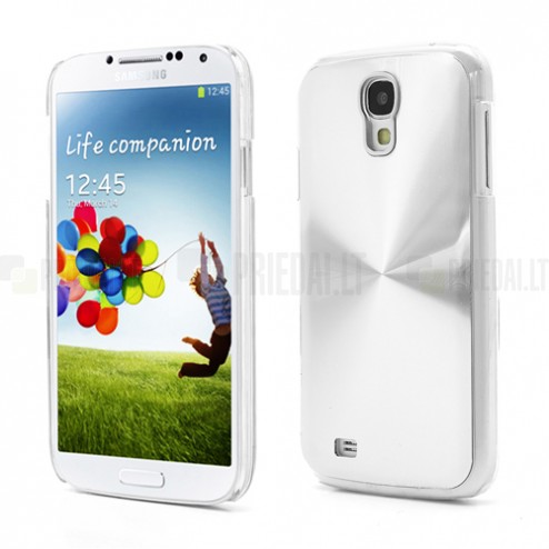 Samsung Galaxy S4 i9505 plastmasas cd stila sudrabs apvalks