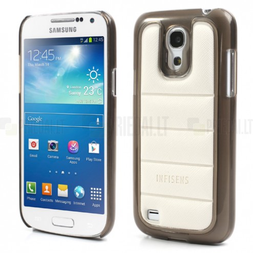 Stilīgs „Infisens“ Hybrid Bumper balts Samsung Galaxy S4 Mini apvalks