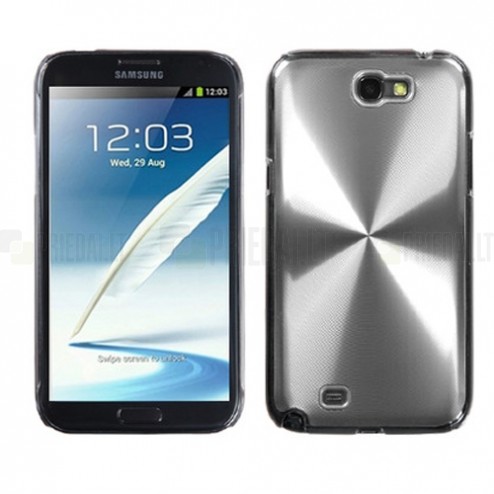 Samsung Galaxy Note 2 N7100 plastmasas cd stila sudrabs apvalks