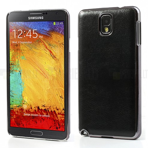 „Crazy Horse“ melns ādas Samsung Galaxy Note 3 N9005 futrālis