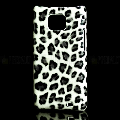 „Leoparda“ balts Samsung Galaxy S2 i9100 apvalks