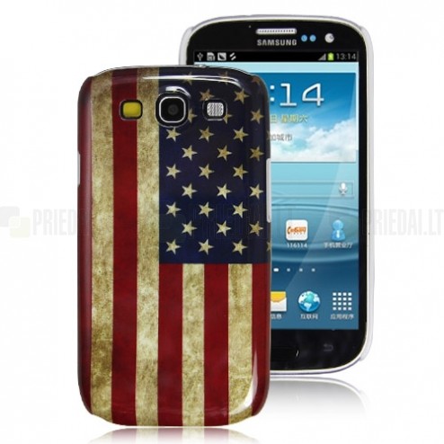 Samsung Galaxy S3 i9300 krāsains plastmasas apvalks - „ASV“