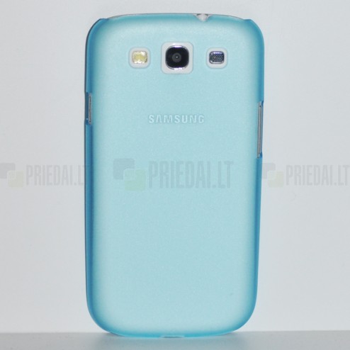 Itin plāns dzidrs un zils Samsung Galaxy S3 futrālis