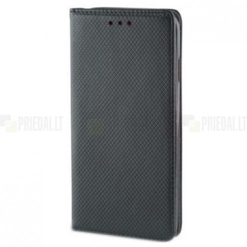 Samsung Galaxy Note 10 (N970F) „Shell“ solīds atvēramais ādas melns maciņš - maks