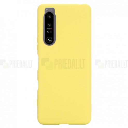 Sony Xperia 1 IV „Shell“ cieta silikona (TPU) dzeltens apvalks