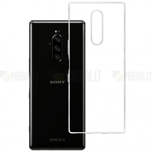 Sony Xperia 1 (XZ4) dzidrs (caurspīdīgs) cieta silikona TPU apvalks