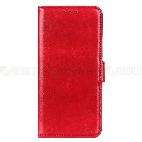Sony Xperia 1 V atvēramais ādas sarkans maciņš (maks)