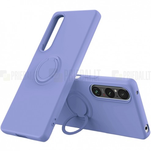 Sony Xperia 1 V „Ring“ Kickstand (TPU) violeta apvalks