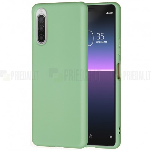 Sony Xperia 10 II Shell cieta silikona (TPU) zaļš apvalks