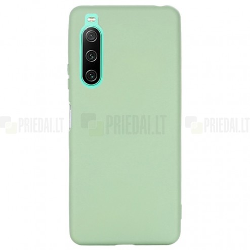 Sony Xperia 10 IV „Shell“ cieta silikona (TPU) zaļš apvalks