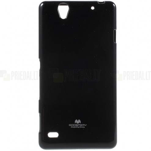 Sony Xperia C4 (E5303, E5306, E5353) Mercury melns cieta silikona (TPU) futrālis