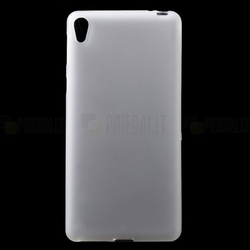 Sony Xperia E5 (Sony Xperia E5 Dual) dzidrs cieta silikona (TPU) balts apvalks