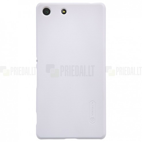 Sony Xperia M5 Nillkin Frosted Shield balts plastmasas apvalks + ekrāna aizsargplēve
