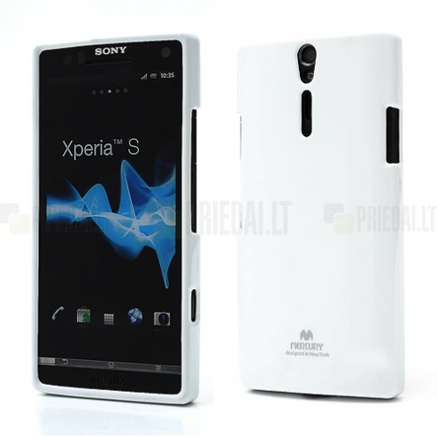 Sony Xperia S Mercury balts cieta silikona (TPU) futrālis