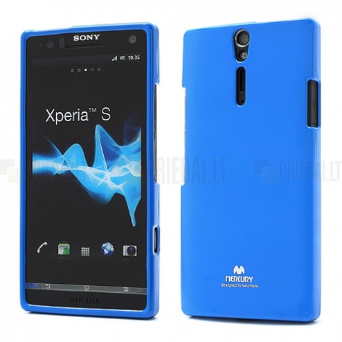 Sony Xperia S Mercury tumši zils cieta silikona (TPU) futrālis