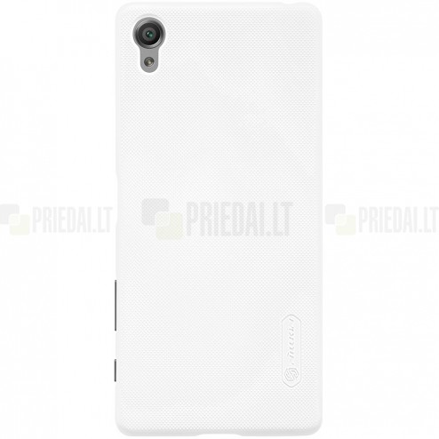 Sony Xperia X (F5121, F5122) Nillkin Frosted Shield balts plastmasas futrālis + ekrāna aizsargplēve