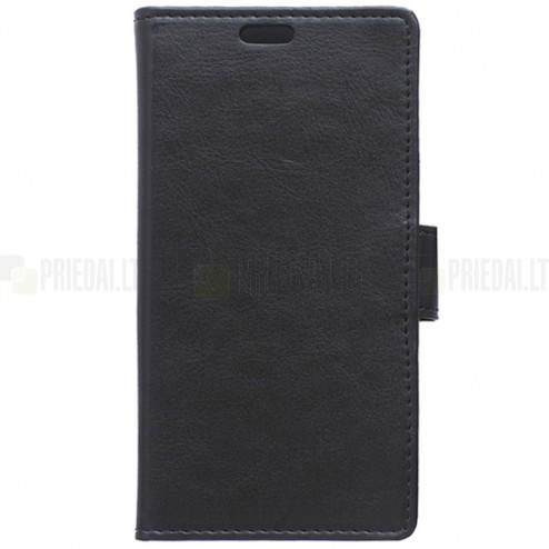 Sony Xperia X Performance atvēramais ādas melns maciņš, grāmata (maks)