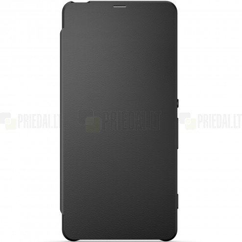 Oficiāls Sony Xperia XA Style Cover Flip melns atvērams maciņš SCR54 (maks)