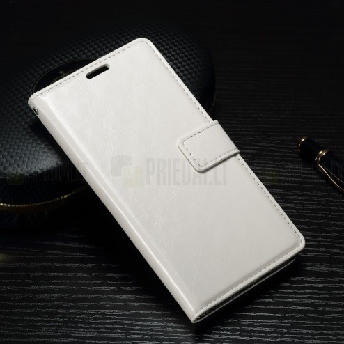 Sony Xperia XA1 atvēramais ādas balts maciņš (maks)