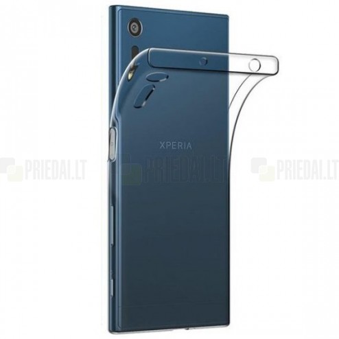 Sony Xperia XZ (Xperia XZs) dzidrs (caurspīdīgs) cieta silikona TPU pasaulē planākais pelēks apvalks
