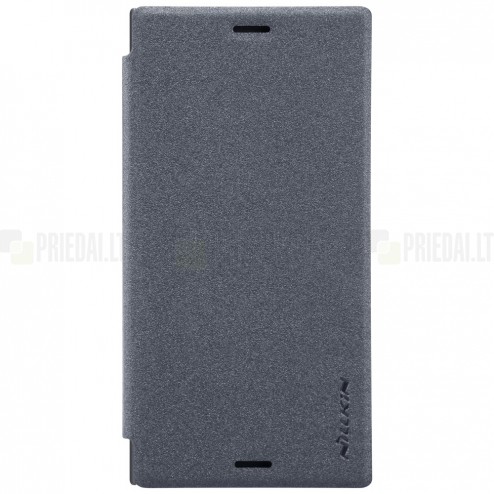 Sony Xperia XZ1 Compact „Nillkin“ Sparkle atvēramais pelēks maciņš