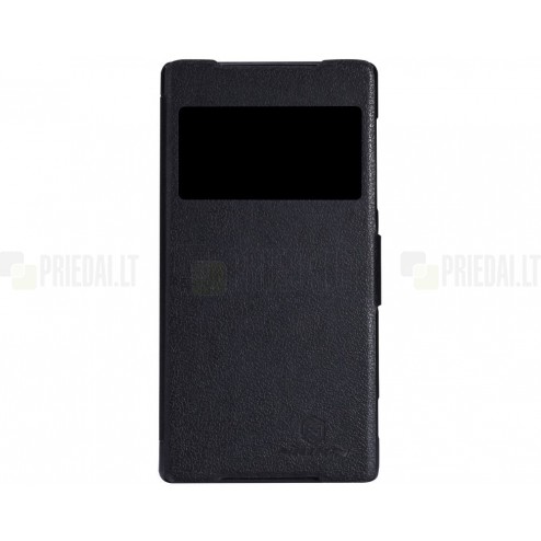 Sony Xperia Z2 „Nillkin“ Fresh atvēramais melns futrālis