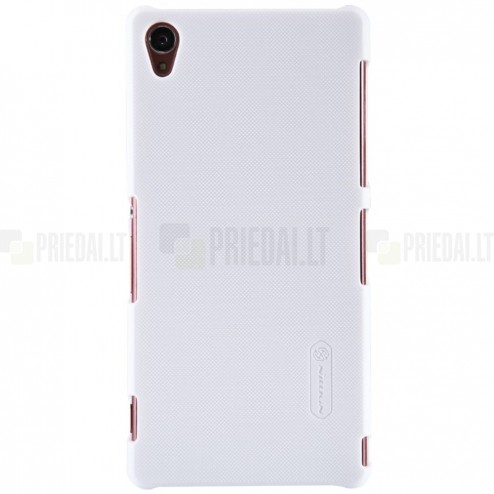 Sony Xperia Z3 Nillkin Frosted Shield balts plastmasas apvalks + ekrāna aizsargplēve