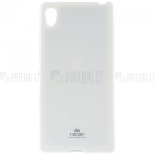 Sony Xperia Z3+ Pluss Mercury balts cieta silikona (TPU) apvalks 