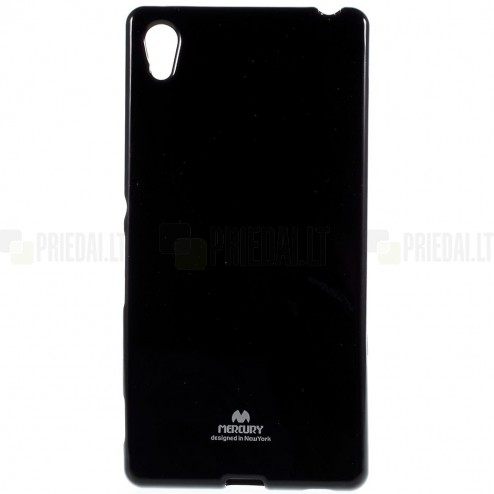 Sony Xperia Z3+ Pluss Mercury melns cieta silikona (TPU) apvalks
