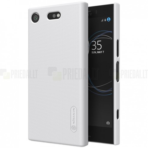 Sony Xperia XZ1 Compact Nillkin Frosted Shield balts plastmasas futrālis + ekrāna aizsargplēve