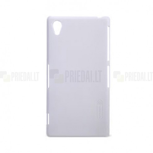 Xperia Z1 Nillkin Frosted Shield balts plastmasas futrālis + ekrāna aizsargplēve