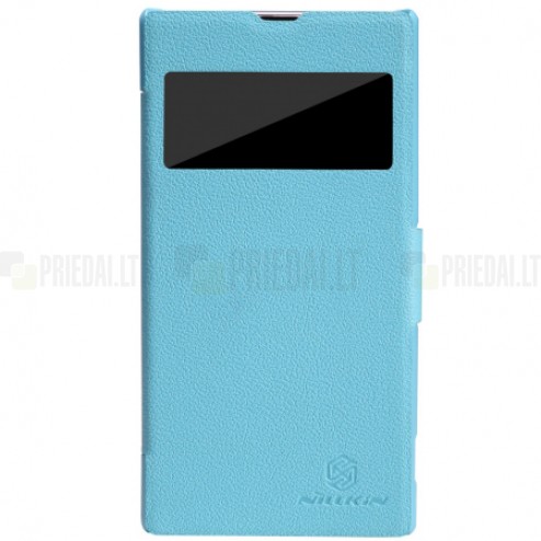 Sony Xperia Z1 „Nillkin“ Fresh atvēramais zils futrālis
