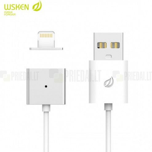 „Wsken“ X-Cable Metal magnētisks lightning USB balts vads 1 m