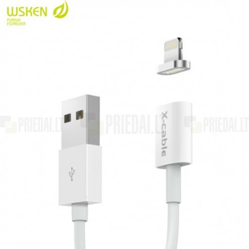 „Wsken“ X-Cable Mini magnētisks lightning USB balts vads 1 m