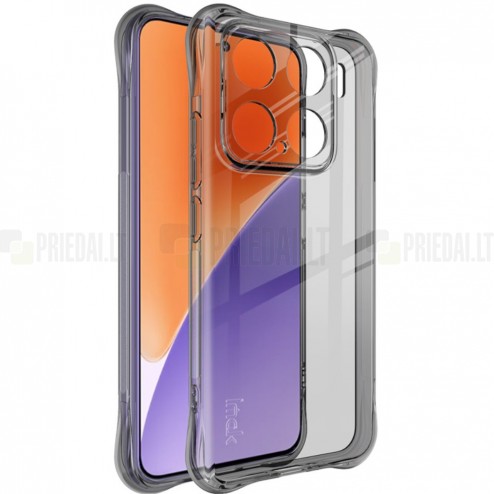 Xiaomi 14 Ultra Imak pastiprinātas aizsardzības cieta silikona (TPU) melns vāciņš
