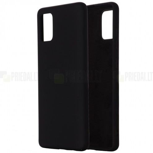 Xiaomi Mi 10 Lite Shell cieta silikona (TPU) melns apvalks