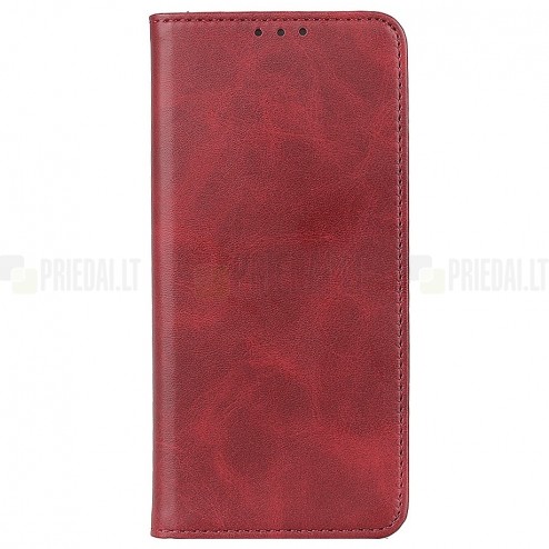 Xiaomi Mi 11 Ultra „Split“ sērijas sarkans atvērams maciņš, maks 