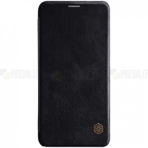 Greznais „Nillkin“ Qin sērijas ādas atvērams melns Xiaomi Mi 8 maciņš