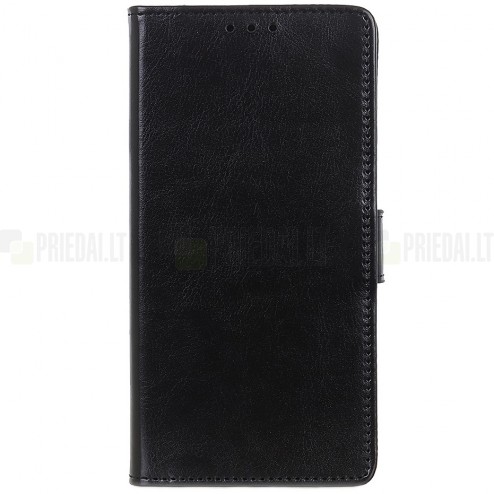 Xiaomi Mi 9 SE atvēramais ādas melns maciņš (maks)