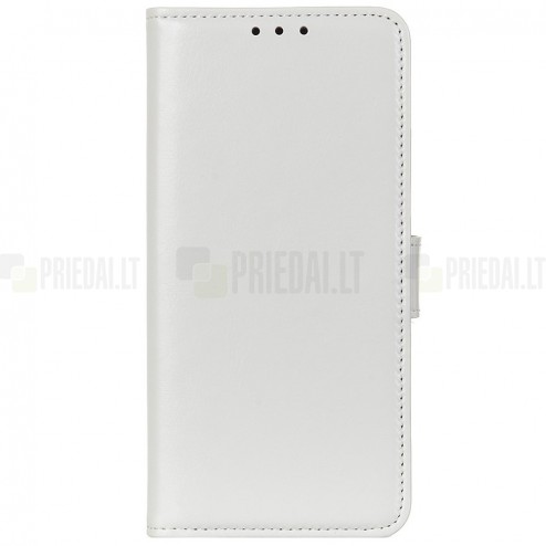 Xiaomi Mi Note 10 Lite atvēramais ādas balts maciņš (maks)