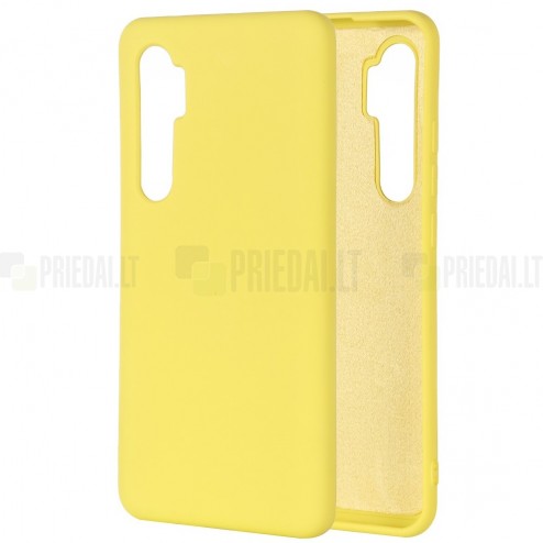 Xiaomi Mi Note 10 Lite Shell cieta silikona (TPU) dzeltens apvalks