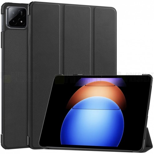 Samsung Galaxy S23 FE (Fan Edition) CaseMe Retro solīds atvēramais ādas melns maciņš - maks