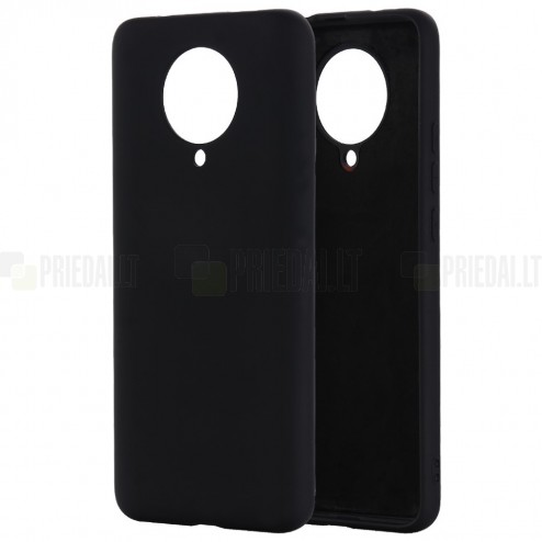 Xiaomi Poco F2 Pro Shell cieta silikona (TPU) melns apvalks