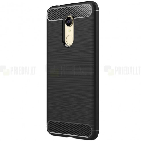 Xiaomi Redmi 5 „Carbon“ cieta silikona (TPU) melns apvalks