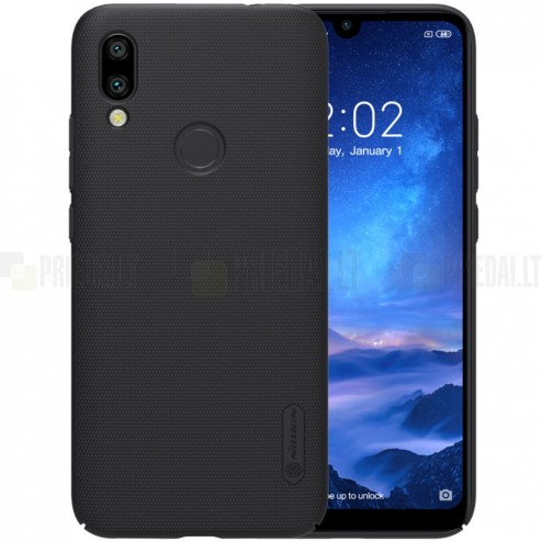 Xiaomi Redmi 7 Nillkin Frosted Shield melns plastmasas apvalks